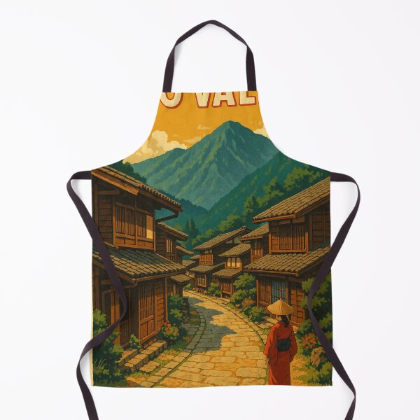 Item preview, Kiso Valley Japan with Edo-Era Wooden Townscape designed and sold by Aryabek.