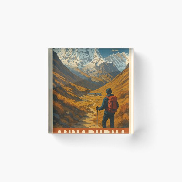 Item preview, Annapurna Base Camp Trekker Facing Nepal Himalayas designed and sold by Aryabek.