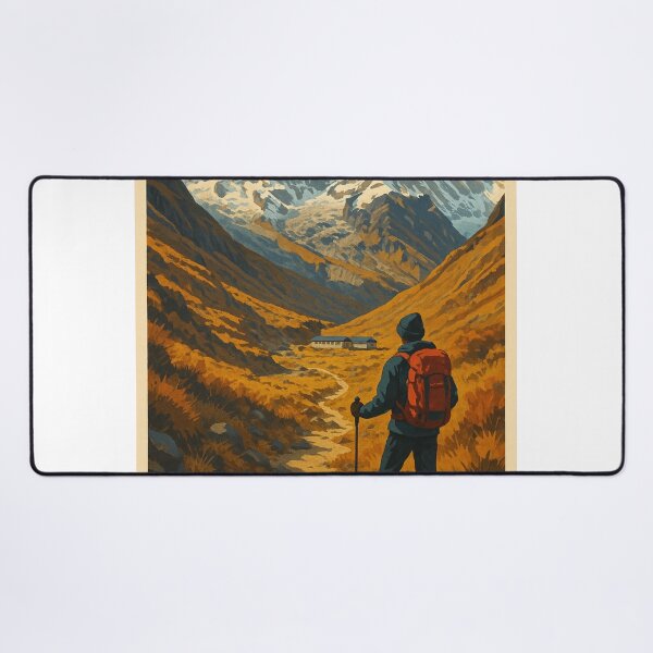 Item preview, Annapurna Base Camp Trekker Facing Nepal Himalayas designed and sold by Aryabek.