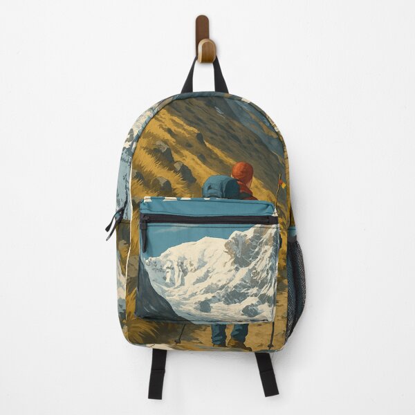 Item preview, Annapurna Base Camp with Trekker and Prayer Flags designed and sold by Aryabek.