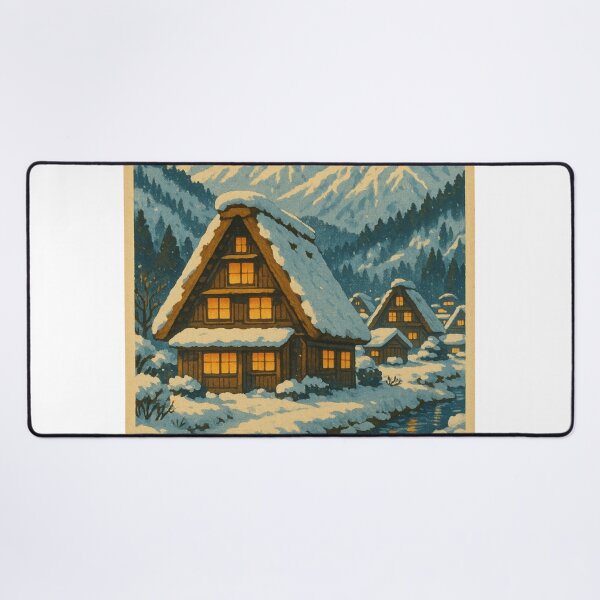 Item preview, Shirakawa-go Winter Village with Gassho-Zukuri Houses designed and sold by Aryabek.