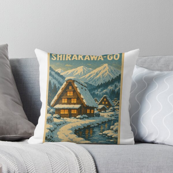 Item preview, Shirakawa-go Winter Village with Gassho-Zukuri Houses designed and sold by Aryabek.