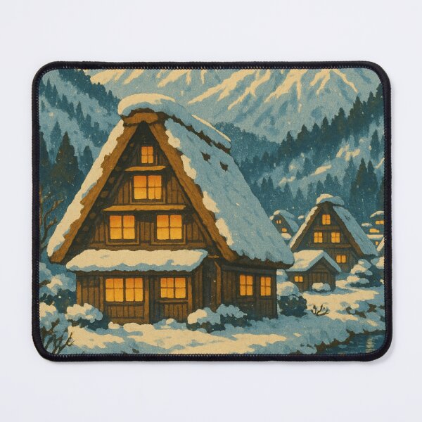Item preview, Shirakawa-go Winter Village with Gassho-Zukuri Houses designed and sold by Aryabek.