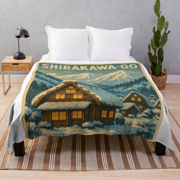 Item preview, Shirakawa-go Winter Village with Gassho-Zukuri Houses designed and sold by Aryabek.