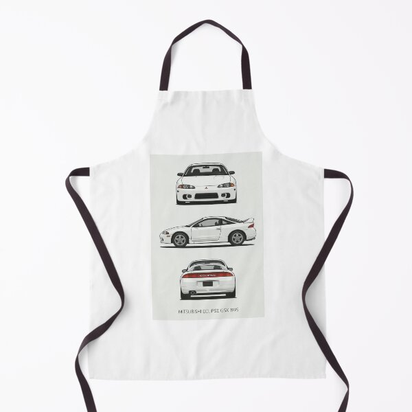 Item preview, 1995 Mitsubishi Eclipse GSX – Clean White JDM Classic Car Illustration designed and sold by TheArtOfCar.