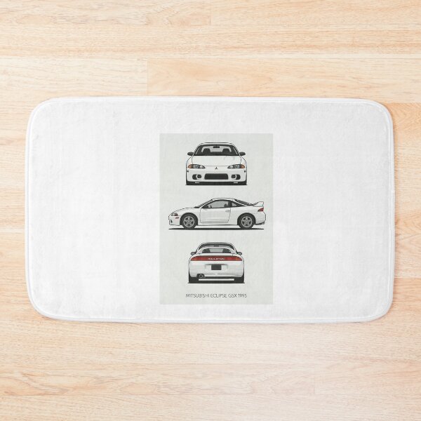 Item preview, 1995 Mitsubishi Eclipse GSX – Clean White JDM Classic Car Illustration designed and sold by TheArtOfCar.