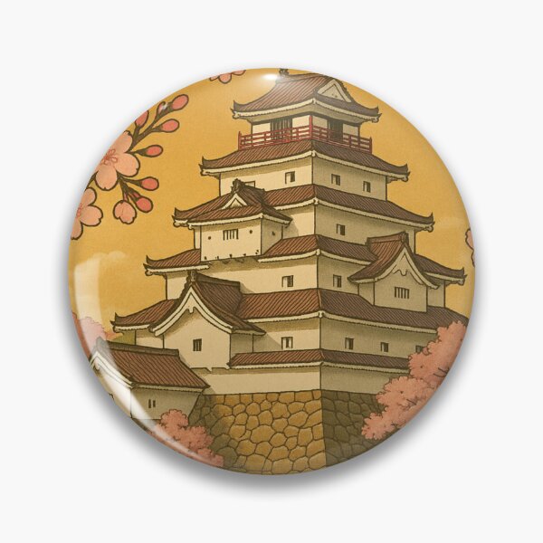 Item preview, Aizu-Wakamatsu Castle Japan Framed by Cherry Blossoms designed and sold by Aryabek.