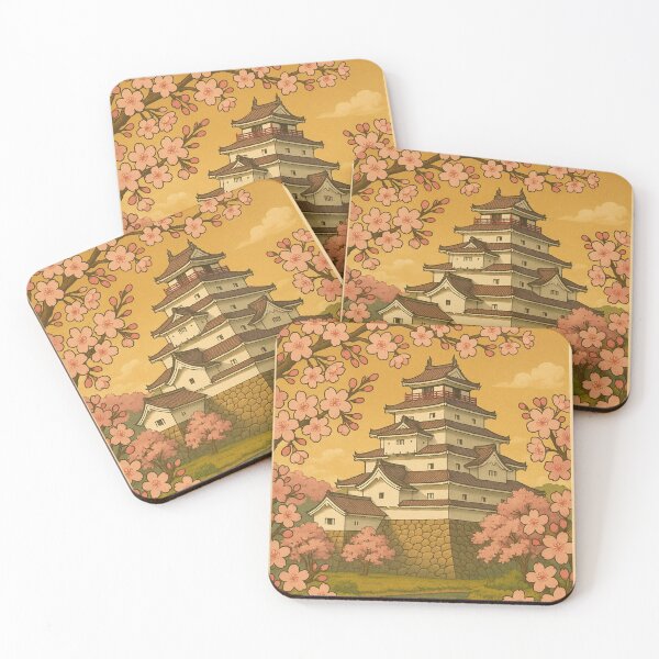 Item preview, Aizu-Wakamatsu Castle Japan Framed by Cherry Blossoms designed and sold by Aryabek.