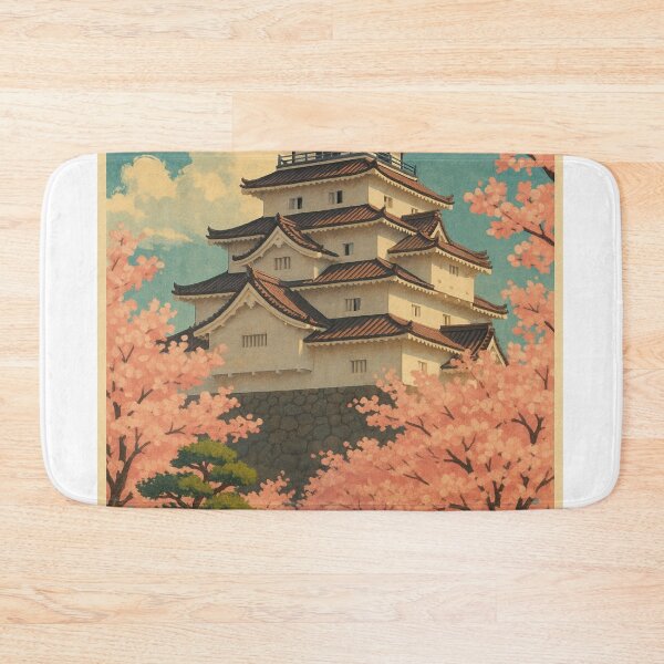 Item preview, Aizu-Wakamatsu Japan with Sakura and Castle Walkway designed and sold by Aryabek.