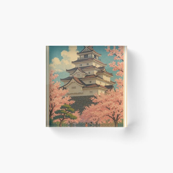 Item preview, Aizu-Wakamatsu Japan with Sakura and Castle Walkway designed and sold by Aryabek.