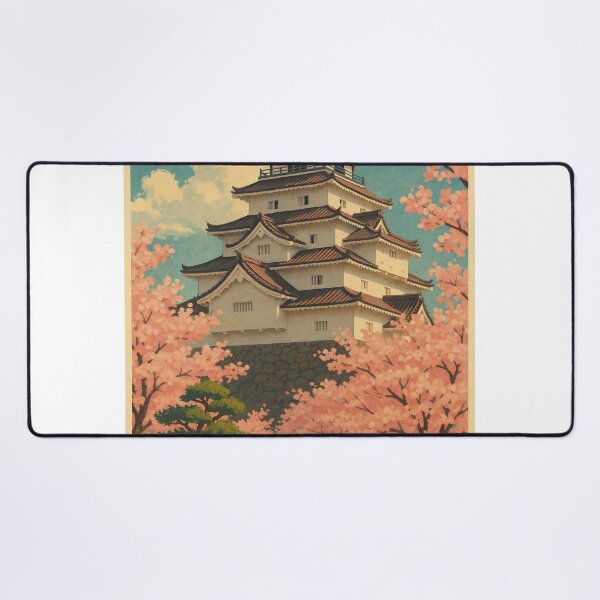Item preview, Aizu-Wakamatsu Japan with Sakura and Castle Walkway designed and sold by Aryabek.