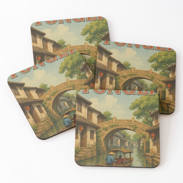Item preview, Tongli Water Town with Arched Bridges and Canal Boats designed and sold by Aryabek.