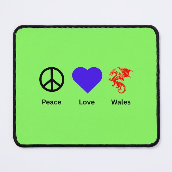 Artikelvorschau, Frieden, liebe Wales entworfen und verkauft von Kilted Owl.