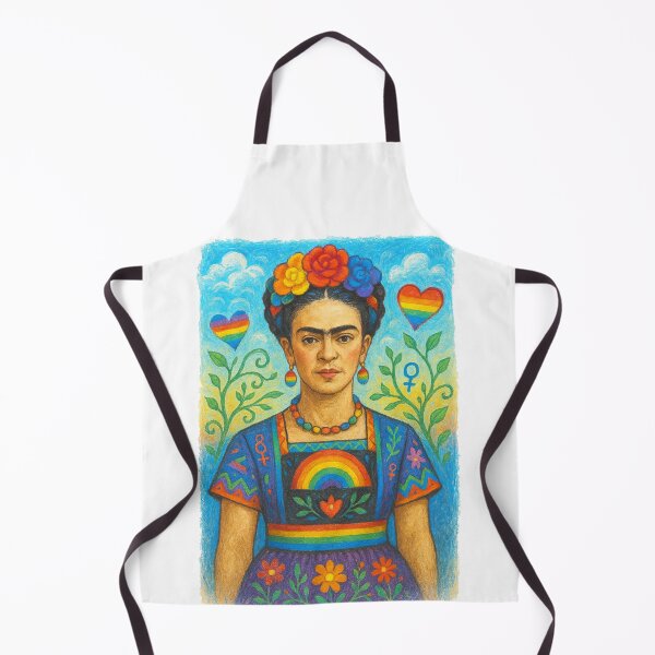 Item preview, Frida Kahlo Rainbow Flower Portrait designed and sold by TeeARTHY.