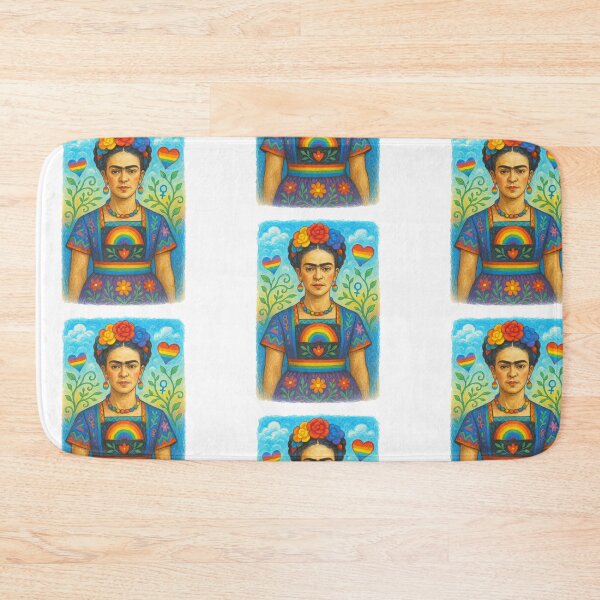 Item preview, Frida Kahlo Rainbow Flower Portrait designed and sold by TeeARTHY.