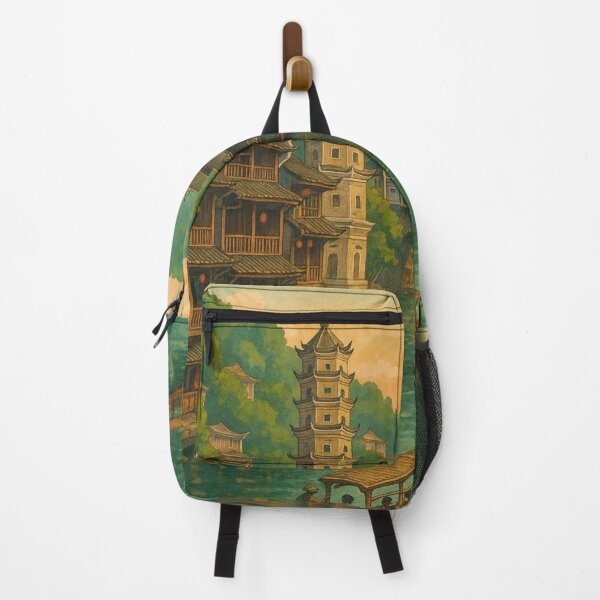 Item preview, Fenghuang Ancient Town with Covered Bridge and Pagoda designed and sold by Aryabek.