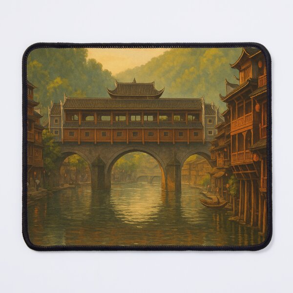 Item preview, Fenghuang China with Boats and Ming-Style Riverfront designed and sold by Aryabek.