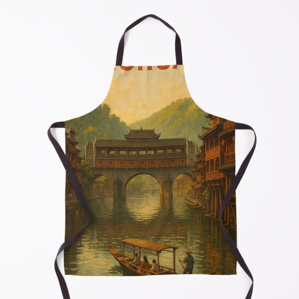 Item preview, Fenghuang China with Boats and Ming-Style Riverfront designed and sold by Aryabek.