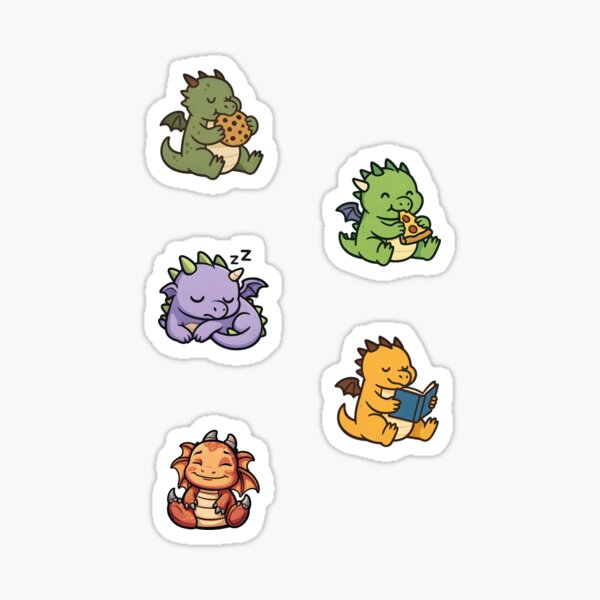 Artikel-Vorschau von Little Dragons Squad – Niedliche Stickersammlung mit Fantasy-Kreaturen, designt und verkauft von BigBrainDeal.