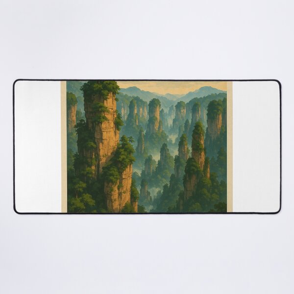 Item preview, Zhangjiajie Forest Park with Misty Karst Pillars designed and sold by Aryabek.