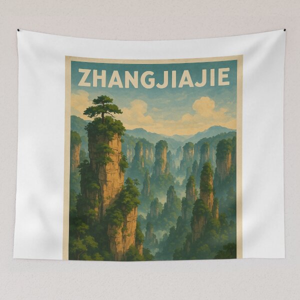 Item preview, Zhangjiajie Forest Park with Misty Karst Pillars designed and sold by Aryabek.