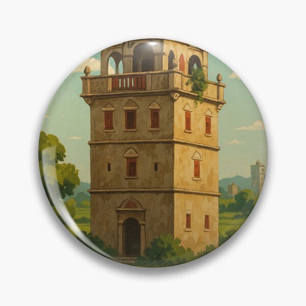 Item preview, Kaiping China with Historic Diaolou and Rural Landscape designed and sold by Aryabek.