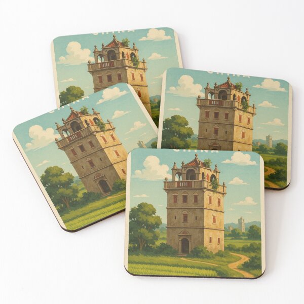 Item preview, Kaiping China with Historic Diaolou and Rural Landscape designed and sold by Aryabek.
