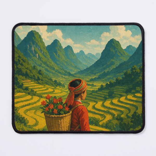 Item preview, Hà Giang Rice Terraces and Ethnic Vietnamese Woman in Vietnam designed and sold by Aryabek.