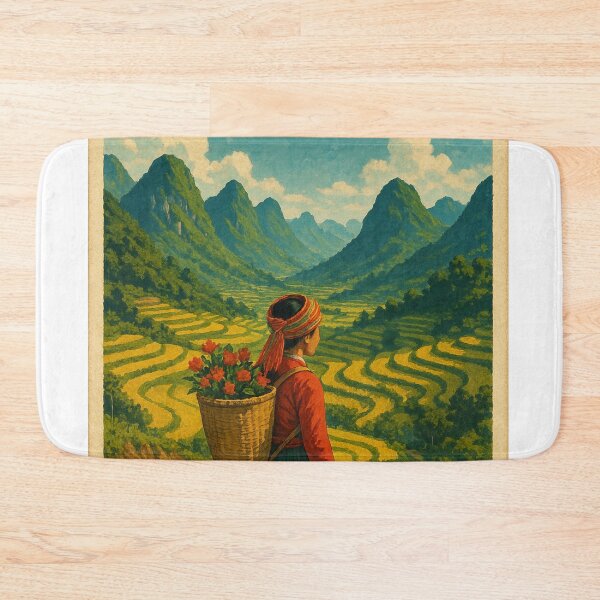 Item preview, Hà Giang Rice Terraces and Ethnic Vietnamese Woman in Vietnam designed and sold by Aryabek.