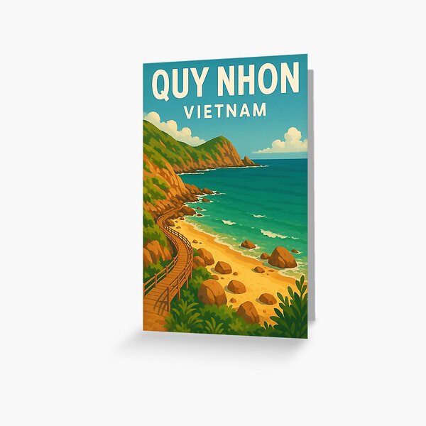 Vista previa del artículo con la obra «Paseo panorámico por el acantilado y playa en Quy Nhơn, Vietnam», diseñado y vendido por Aryabek.
