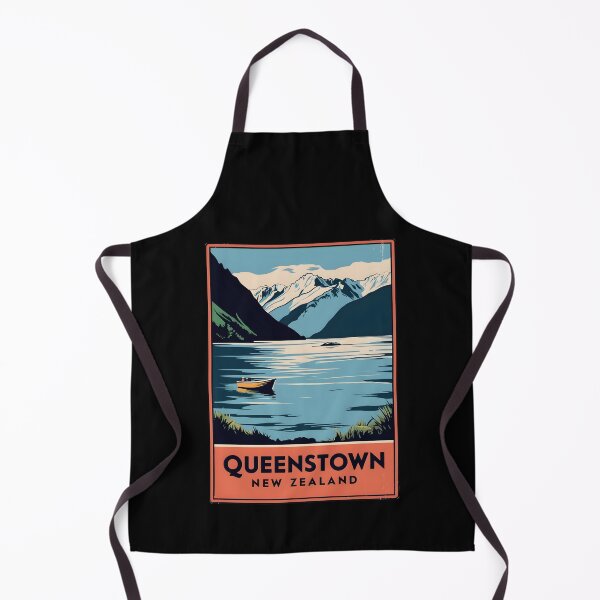 Item preview, A Vintage Travel Art of Queenstown - New Zealand  designed and sold by GoodOldVintage.