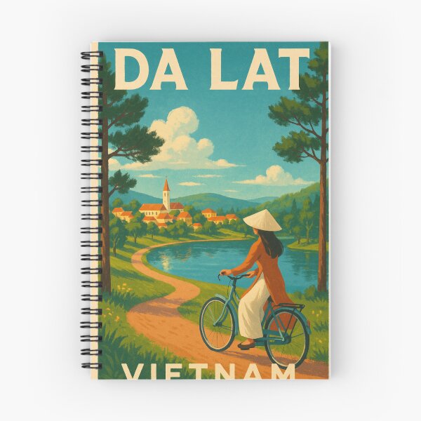Item preview, Cyclist along Lake in Da Lat, Vietnam Highlands designed and sold by Aryabek.