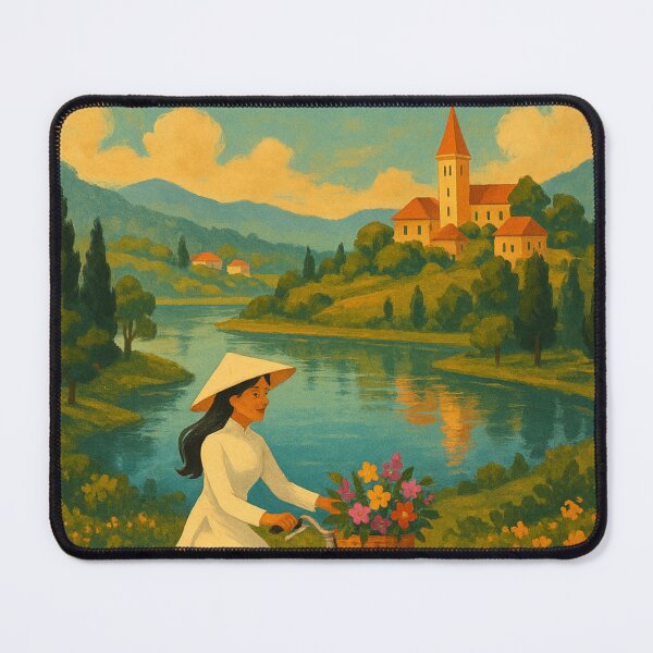 Item preview, Da Lat Vietnam with Lakeside Village and Flower Basket designed and sold by Aryabek.
