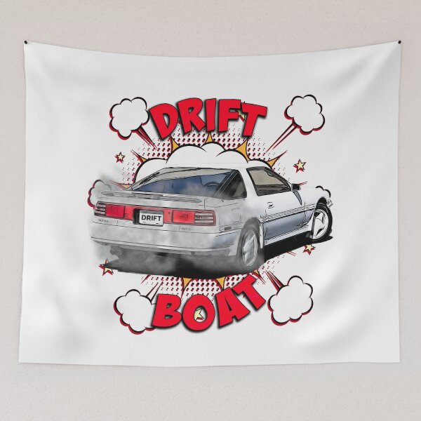 Item preview, DRIFT BOAT | Cartoon Style Supra Drift Art (White A70) designed and sold by Michael van der Hoorn.