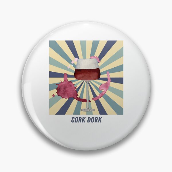 Item preview, Cork Dork - Red wine stain blue and retro design for wine lovers designed and sold by siempredesign.