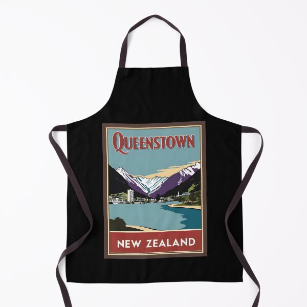 Item preview, A Vintage Travel Art of Queenstown - New Zealand  designed and sold by GoodOldVintage.
