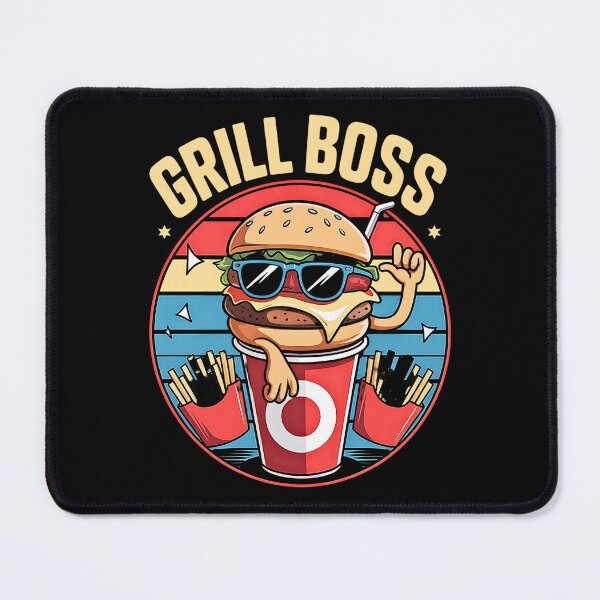Item preview, Grill Boss Burger with Retro Swagger designed and sold by Taans-Creation.