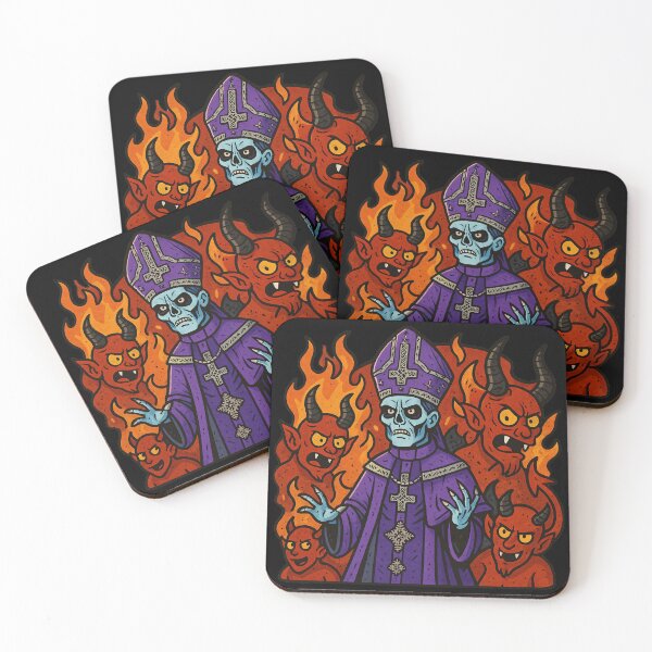Item preview, Papa Emeritius V with Hell Demons designed and sold by WoodquarterLabs.