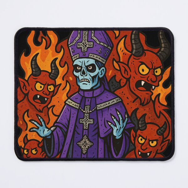Item preview, Papa Emeritius V with Hell Demons designed and sold by WoodquarterLabs.