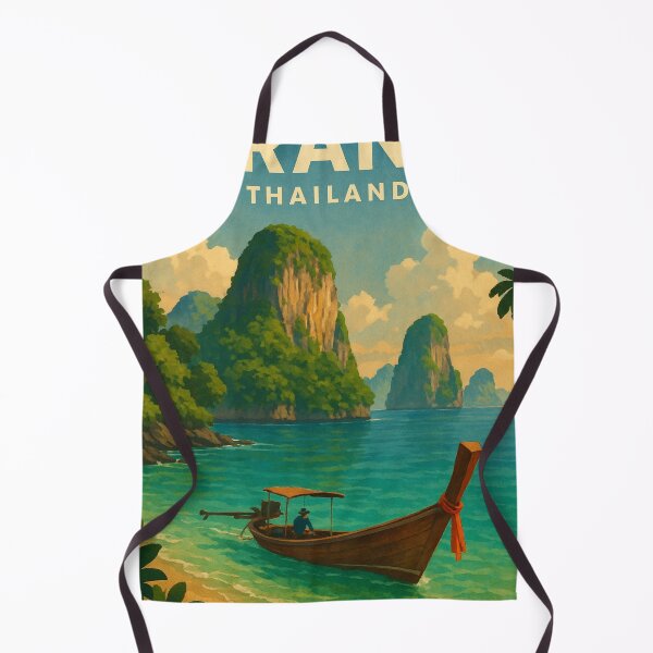 Item preview, Trang Thailand with Limestone Islets and Longtail Boat designed and sold by Aryabek.