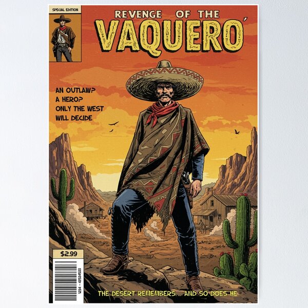 Item preview, The Cowboy and His Revenge. Comic book cover designed and sold by JonelleTshirts.