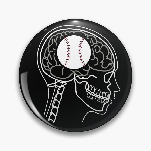 Item preview, Funny X-ray of Baseball on Human Brain designed and sold by Jaudaux Designs.