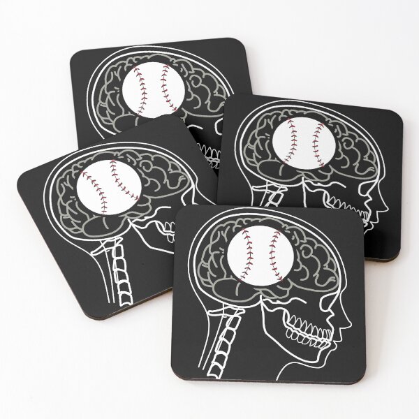 Item preview, Funny X-ray of Baseball on Human Brain designed and sold by Jaudaux Designs.
