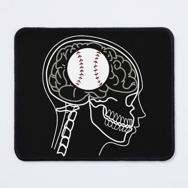 Item preview, Funny X-ray of Baseball on Human Brain designed and sold by Jaudaux Designs.