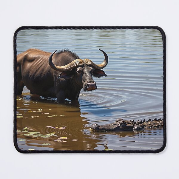 Item preview, Water Buffalo with Saltwater Crocodile designed and sold by Gotcha29.