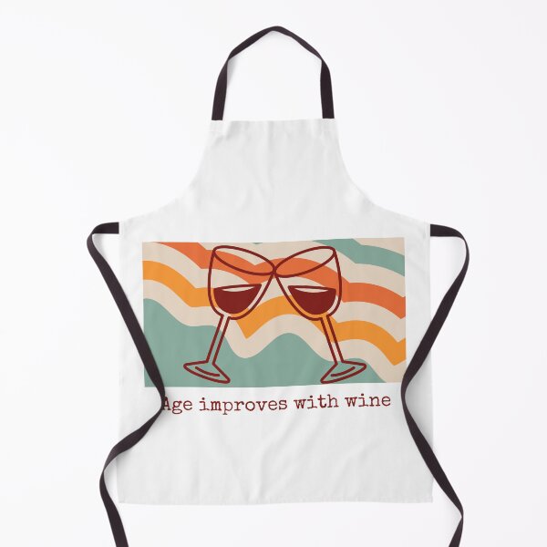Item preview, Age improves with Wine Colorful Retro design wine glasses designed and sold by siempredesign.