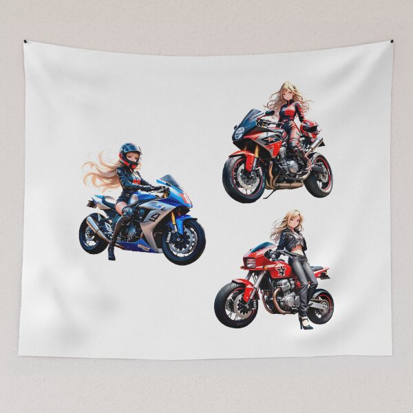Item preview, Beautiful biker girl designs, for girls who love adrenaline #7. designed and sold by UrbanTRIP.