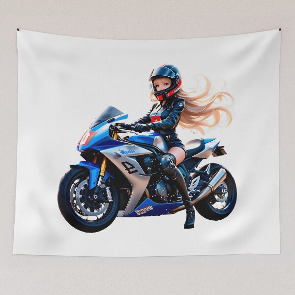 Item preview, Beautiful BIKER GIRL design, gift for girls who like adrenaline #3. designed and sold by UrbanTRIP.