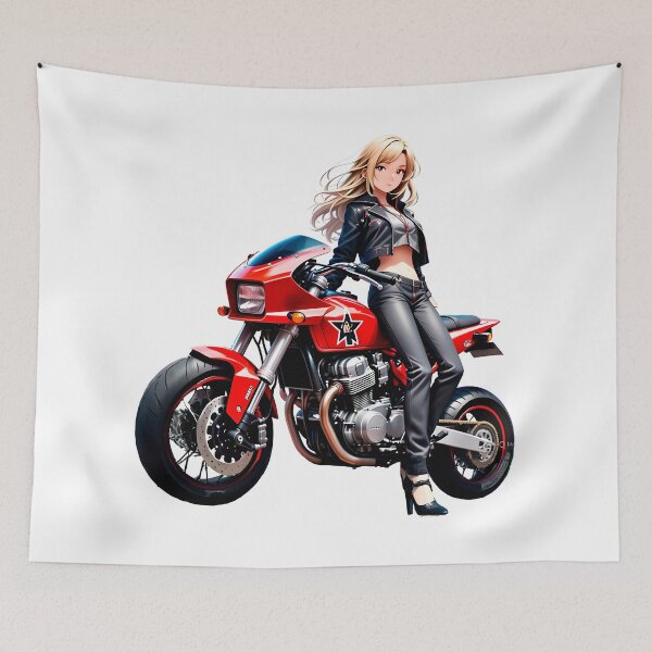 Item preview, Beautiful BIKER GIRL design, gift for girls who like adrenaline #1. designed and sold by UrbanTRIP.