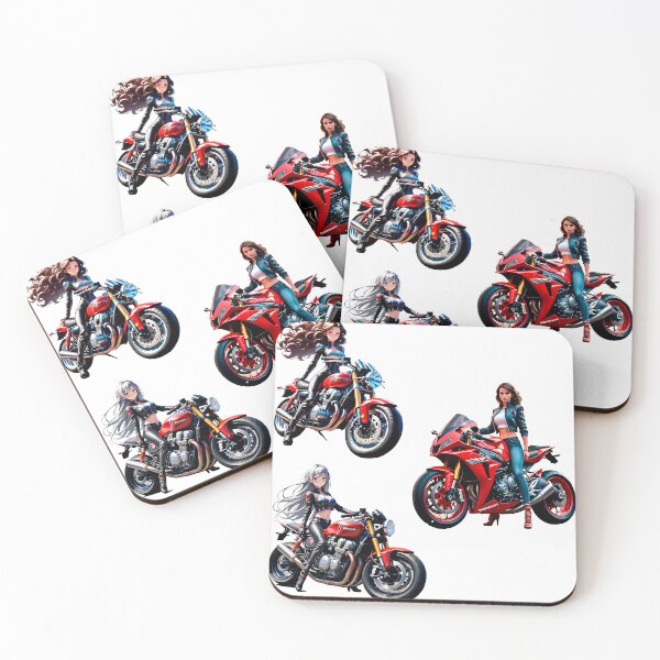 Item preview, 3 Beautiful biker girl designs, for girls who love adrenaline. designed and sold by UrbanTRIP.